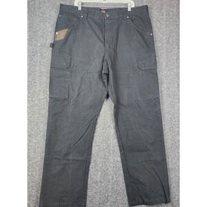Wrangler Workwear Cargo Pants Men 40x32 Black Ripstop 10WMWR1BL Utility Rugged